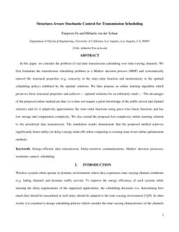 Structure-Aware Stochastic Control for Transmission Scheduling