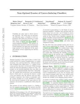 Near-Optimal Evasion of Convex-Inducing Classifiers