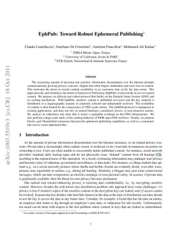 EphPub: Toward Robust Ephemeral Publishing