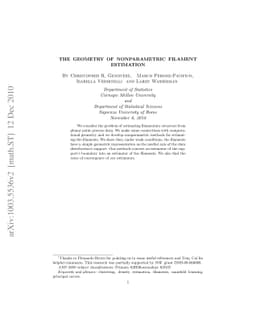 The Geometry of Nonparametric Filament Estimation