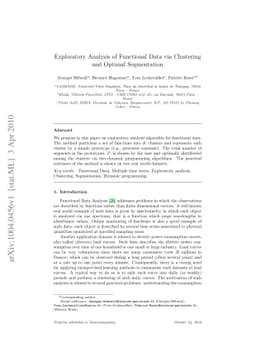 Exploratory Analysis of Functional Data via Clustering and Optimal
  Segmentation