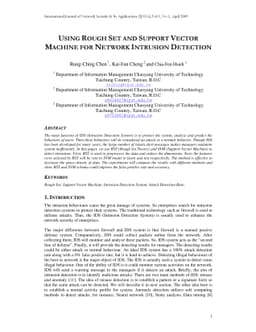 Using Rough Set and Support Vector Machine for Network Intrusion
  Detection