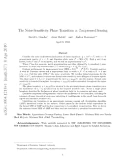 The Noise-Sensitivity Phase Transition in Compressed Sensing