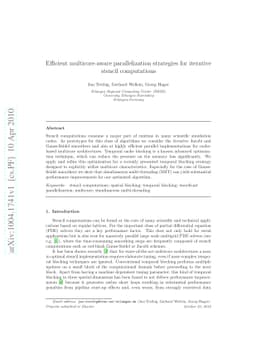 Efficient multicore-aware parallelization strategies for iterative
  stencil computations