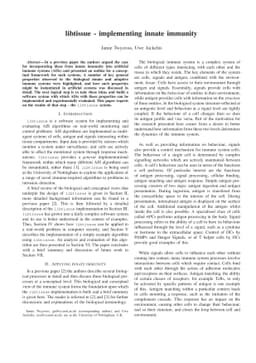 Experimenting with Innate Immunity