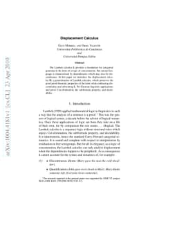 Displacement Calculus