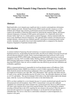 Detecting DNS Tunnels Using Character Frequency Analysis
