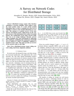 A Survey on Network Codes for Distributed Storage