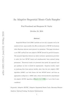 An Adaptive Sequential Monte Carlo Sampler