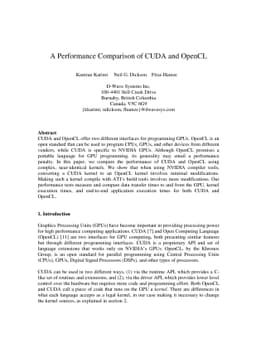 A Performance Comparison of CUDA and OpenCL