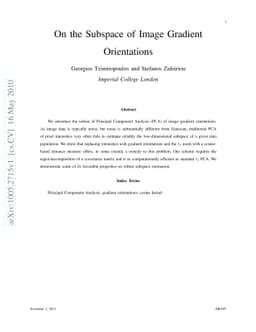 On the Subspace of Image Gradient Orientations