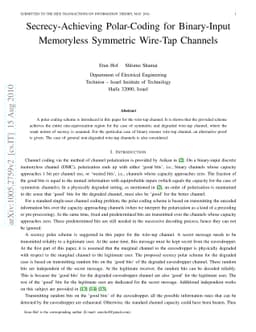 Secrecy-Achieving Polar-Coding for Binary-Input Memoryless Symmetric
  Wire-Tap Channels