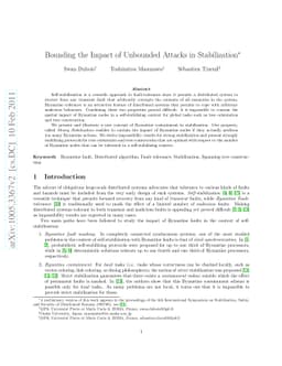Bounding the Impact of Unbounded Attacks in Stabilization