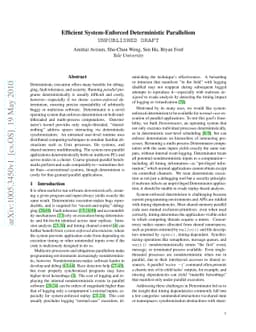 Efficient System-Enforced Deterministic Parallelism