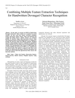 Combining Multiple Feature Extraction Techniques for Handwritten
  Devnagari Character Recognition