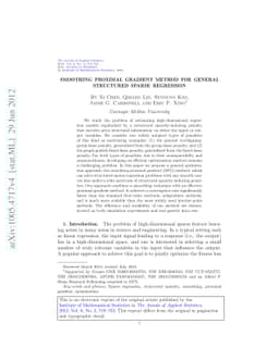 Smoothing proximal gradient method for general structured sparse
  regression
