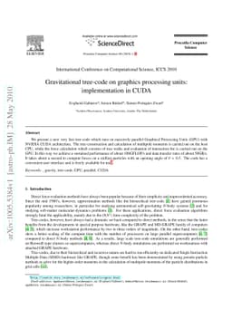 Gravitational tree-code on graphics processing units: implementation in
  CUDA