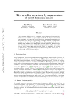 Slice sampling covariance hyperparameters of latent Gaussian models