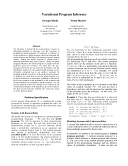 Variational Program Inference