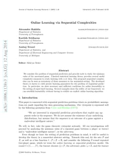 Online Learning via Sequential Complexities