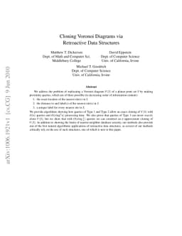 Cloning Voronoi Diagrams via Retroactive Data Structures
