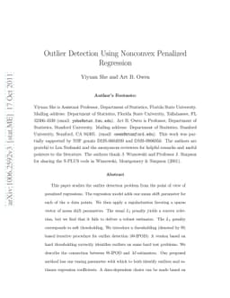 Outlier Detection Using Nonconvex Penalized Regression
