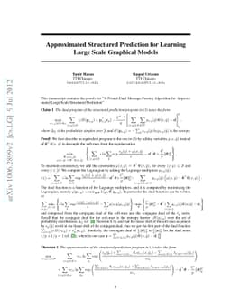 Approximated Structured Prediction for Learning Large Scale Graphical
  Models