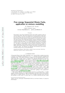 Free energy Sequential Monte Carlo, application to mixture modelling
