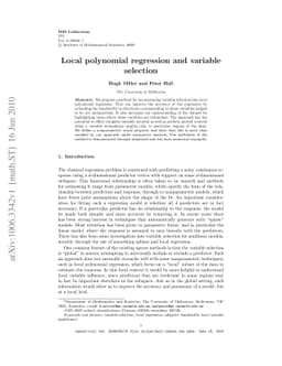 Local polynomial regression and variable selection