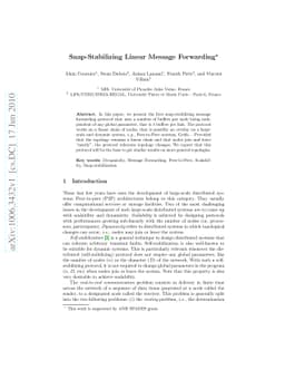 Snap-Stabilizing Linear Message Forwarding