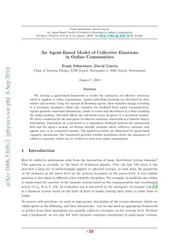 An Agent-Based Model of Collective Emotions in Online Communities
