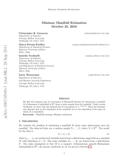 Minimax Manifold Estimation