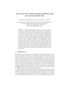 Local search for stable marriage problems with ties and incomplete lists