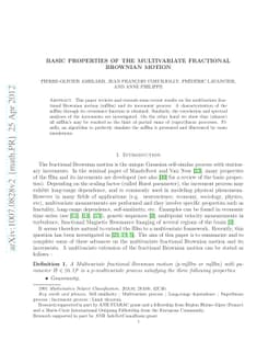 Basic properties of the Multivariate Fractional Brownian Motion