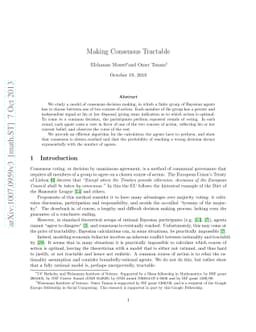 Making Consensus Tractable