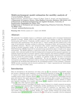 Multi-environment model estimation for motility analysis of
  Caenorhabditis Elegans