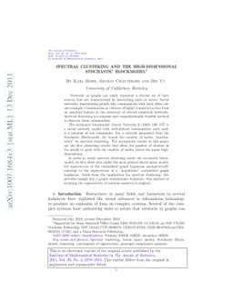 Spectral clustering and the high-dimensional stochastic blockmodel