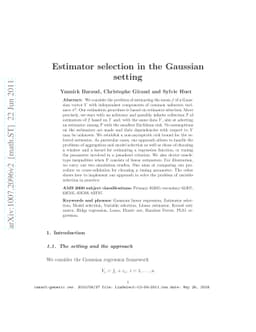 Estimator selection in the Gaussian setting