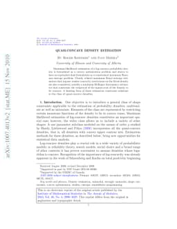 Quasi-concave density estimation