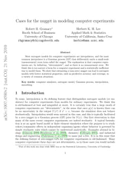 Cases for the nugget in modeling computer experiments