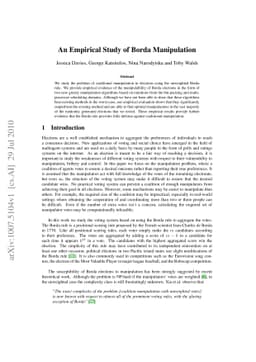 An Empirical Study of Borda Manipulation