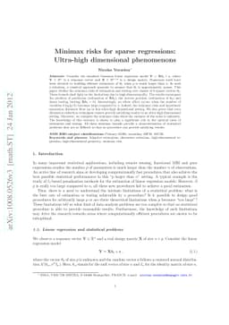 Minimax risks for sparse regressions: Ultra-high-dimensional phenomenons