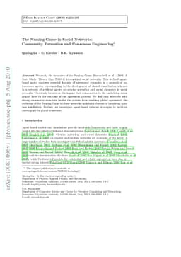 The Naming Game in Social Networks: Community Formation and Consensus
  Engineering