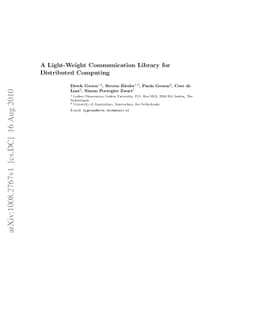 A Light-Weight Communication Library for Distributed Computing