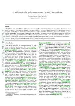 A unifying view for performance measures in multi-class prediction