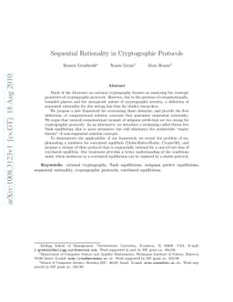 Sequential Rationality in Cryptographic Protocols