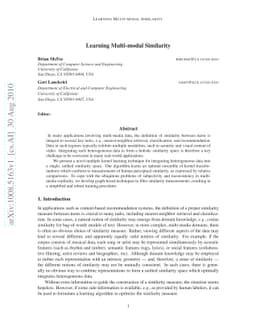 Learning Multi-modal Similarity