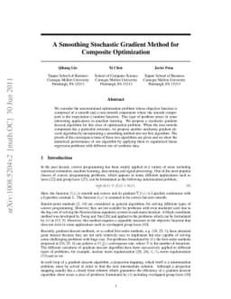 A Smoothing Stochastic Gradient Method for Composite Optimization