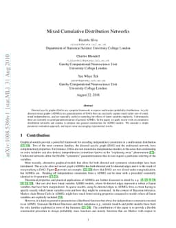 Mixed Cumulative Distribution Networks