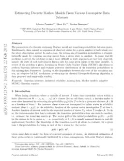 Estimating Discrete Markov Models From Various Incomplete Data Schemes